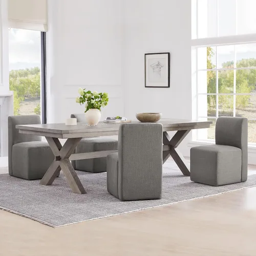 Miniatura 18 de CHITA Juego de 2 sillas de comedor con ruedas, tapizadas sin brazos, modernas sillas de comedor con rodillos para dormitorio, sala de lectura, sala