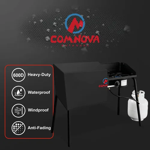 Miniatura 3 de Comnova - Cubierta de parrilla para estufas Camp Chef de 2 quemadores, cubierta de estufa de campamento al aire libre 600D, resistente e