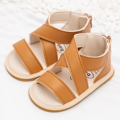 Miniatura 104 de Meckior Sandalias de verano con punta abierta y suave de piel sintética para bebés y niñas pequeñas