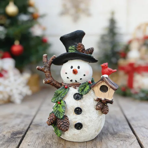 Decoraciones de muñeco de nieve para interiores, figuras de muñeco de nieve para decoración de vacaciones, adorno de invierno, figuras de Navidad,
