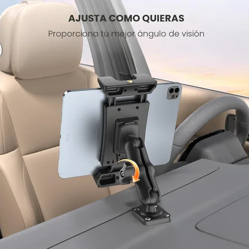 Miniatura 5 de OHLPRO Soporte para tablet de automóvil, base de taladro resistente, soporte para tableta para camión, compatible con iPad Samsung Tab de 5 a 13
