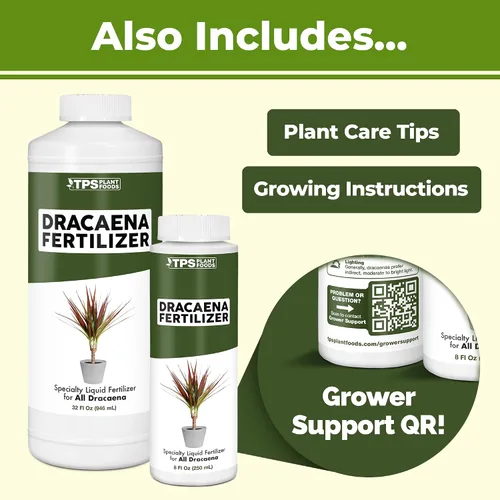 Miniatura 7 de Dracaena Fertilizante - Alimento líquido vegetal para hojas verdes ricas y crecimiento fuerte de la caña, 8 onzas