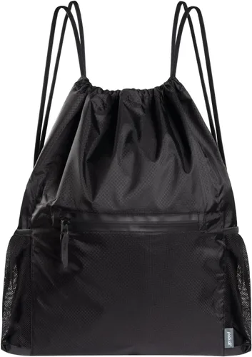pack all Mochila con cordón, bolsa de gimnasio deportiva resistente al agua, bolsa de entrenamiento ligera con bolsillo impermeable con cremallera y