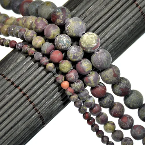 Miniatura 11 de AD Beads Hermosas cuentas sueltas redondas de piedras preciosas mate naturales de 0.157-0.472 in (0.315 in, 33 amazonita mate)