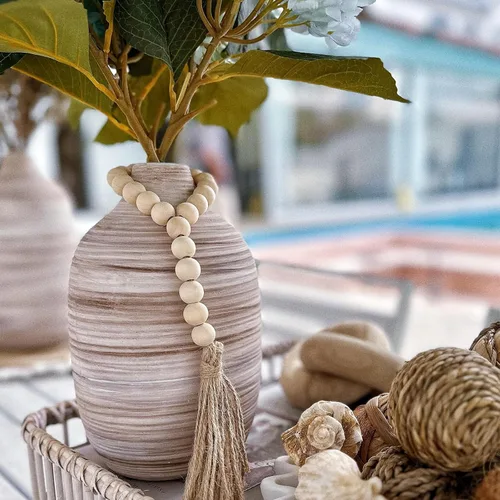 Miniatura 19 de ALMA Jarrón blanco alto para piso, jarrón extra grande de 18'' para ramo de flores secas de hierba de las pampas, jarrones grandes de cerámica