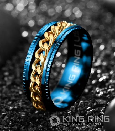 Miniatura 2 de King Ring Anillos Super Spinner de 0.315 in Segunda edición de anillos de acero inoxidable premium para hombres y mujeres Diseñado en Estados