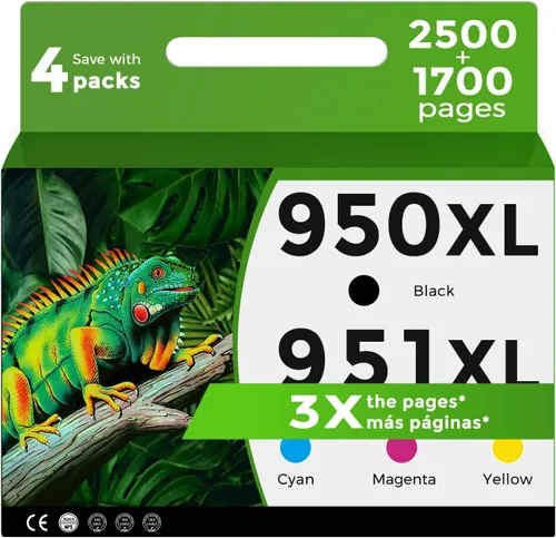 950XL 951XL Paquete de 4 cartuchos de tinta de repuesto para HP Ink 950 951 XL HP950 HP951 XL para OfficeJet 8600 8610 8615 8620 8625 8630 8640 8660