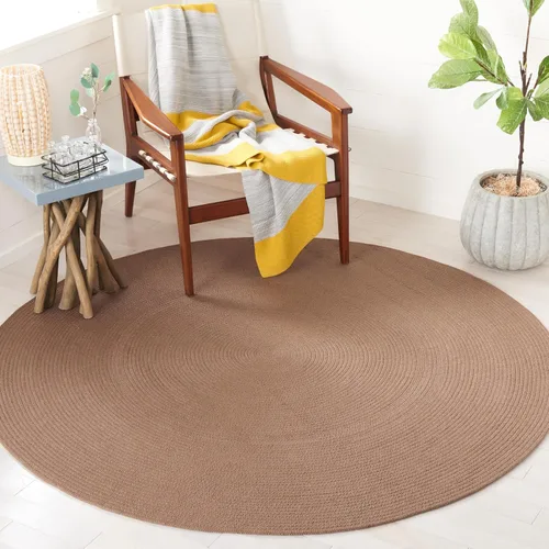 Miniatura 5 de SAFAVIEH Alfombra trenzada Collection – Alfombra redonda de 3 pies, color beige, hecha a mano, casa de campo, ideal para zonas de alto tráfico