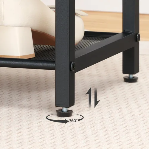 Miniatura 8 de HOOBRO Banco para Zapatos, Zapatero de 3 Niveles, Organizador Industrial de Zapatos Banco de Almacenamiento, Banco de Entrada de 19.7 pulgadas