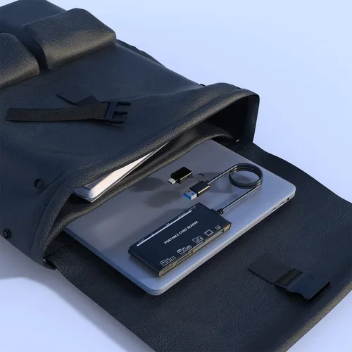 Miniatura 8 de Lector de tarjetas múltiples USB C USB3.0 para tarjetas SD, CF, Micro SD, XD, MS - Adaptador Hub 7 en 1 para Windows, Mac, Linux, Android