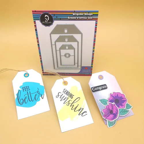 Alinacutle 3 troqueles de metal troquelados de metal para hacer tarjetas hechas a mano, plantillas de papel, manualidades, álbumes de recortes y