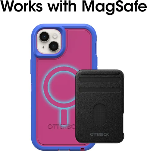 Miniatura 5 de OtterBox Funda para iPhone 14 Plus Defender Series XT - Blooming Lotus (rosa), sin pantalla, resistente, se ajusta a MagSafe, accesorio de cordón