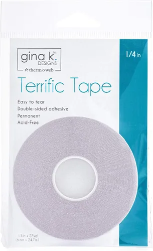 Gina K. Designs for Therm O Web Cinta adhesiva de doble cara de 1/4 pulgadas x 27 yardas