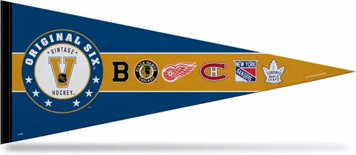 Rico Industries NHL Hockey - Banderín de fieltro para decoración de pared, de 12 x 30 pulgadas, ideal para el hogar, dormitorio, decoración de cueva