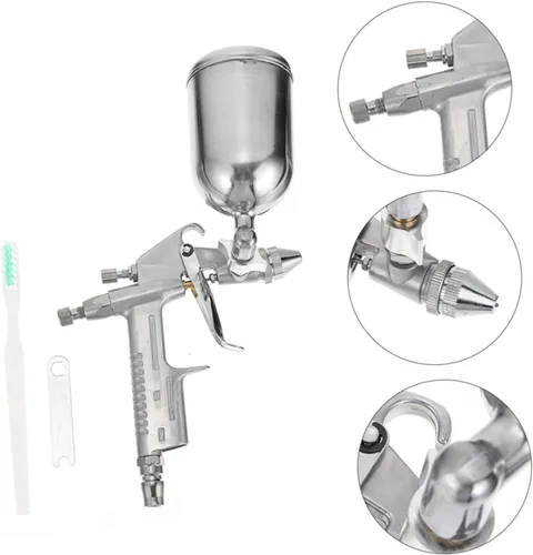 Miniatura 3 de UPKOCH Pistola de pulverización Pulverizador de pintura de aluminio Compresor de aire Compresor de aire para coche Muñecas Casa Luces Modelos Kits