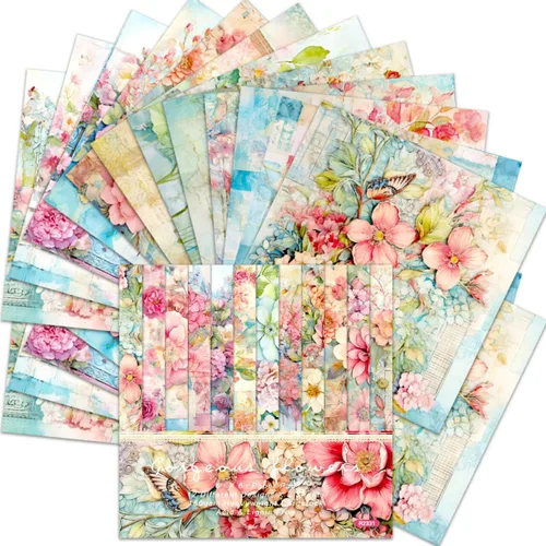 Miniatura 16 de BLEDS Papel de álbum de recortes, bloc de 24 hojas de papel para álbumes de recortes de manualidades de 12x12 pulgadas con patrón de galaxia