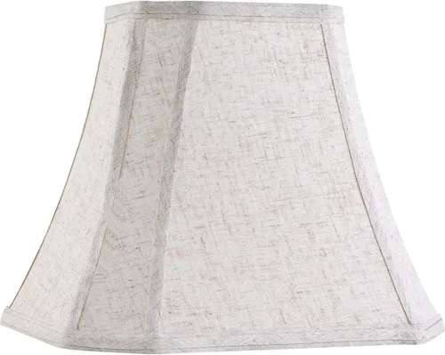 Miniatura 23 de GO&SO Pantalla de lámpara de esquina de corte cuadrado, 8x14x11 pulgadas, pantalla mediana para lámpara de mesa beige, tela natural hecha a mano