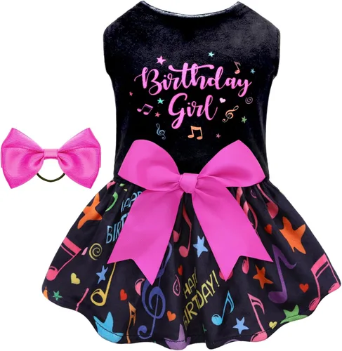 Miniatura 10 de CuteBone - Vestidos de terciopelo para perros del 4 de julio para perros pequeños, mono para mascotas, ropa para niñas, falda de cachorro con lazo