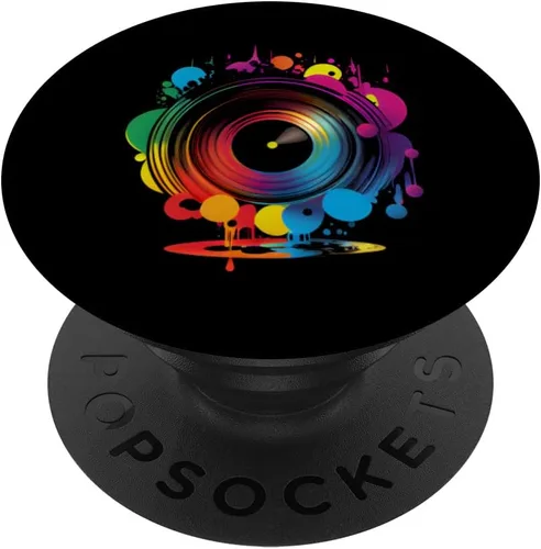 Vinyl record retro vintage record player 80s 90s PopSockets Swappable PopGrip