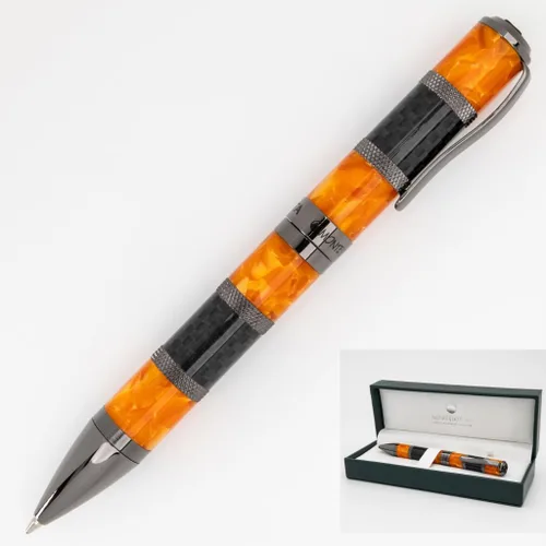 Miniatura 7 de Monteverde USA Regatta Sport - Bolígrafo deportivo, azul/amarillo, barril de fibra de carbono y resina, instrumento de escritura de lujo recargable