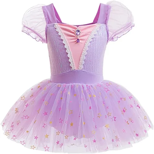 Miniatura 33 de MYRISAM - Maillots de princesa para niñas, tutú de ballet, vestido de bailarina con falda, para cumpleaños, fiesta elegante, disfraces de Halloween