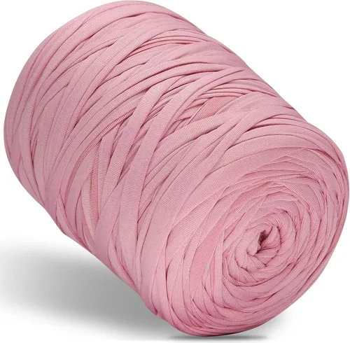 Miniatura 26 de 400g de hilo de tela elástica para tejer con ganchillo para DIY, 119 metros de hilo de espagueti grueso para tejer para proyectos de bolso, cesta