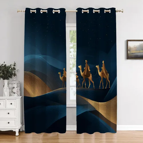 Miniatura 19 de Cortinas de cocina de hojas de arce otoñales para ventanas, hojas verdes y rojas sobre cenefas opacas negras, tratamientos de ventana de poliéster