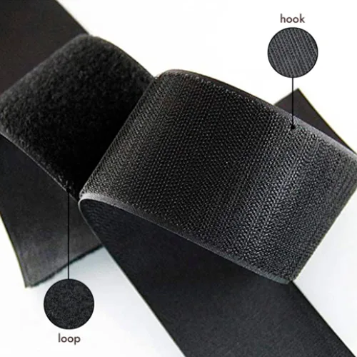 Miniatura 5 de Cinta de velcro para coser de 1.2 pulgadas de ancho, color negro, no adhesiva, 1 yarda de longitud, cinta de nailon negro, juego de sujetadores