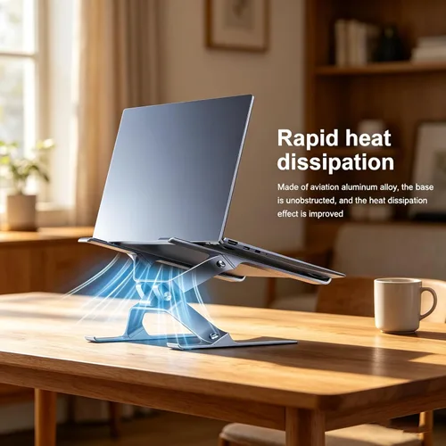Miniatura 5 de Soporte ajustable para computadora portátil, elevador portátil para laptop, soporte ergonómico para MacBook Pro Air, Dell XPS, HP, Lenovo