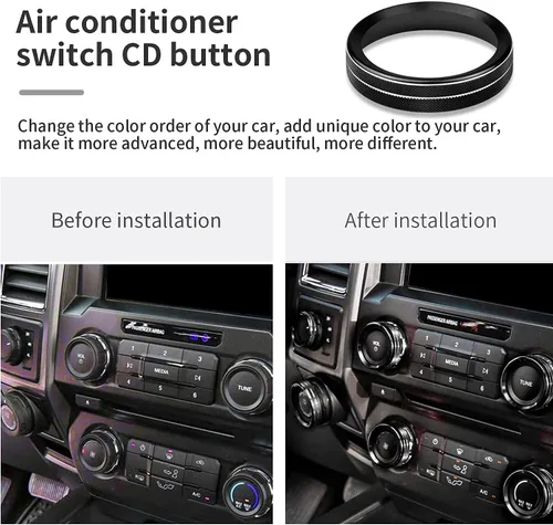 Miniatura 5 de Cubierta de perilla para interruptor de control de clima F150 AC/remolque/4WD/VOL/botón de afinación interior consola central accesorios compatibles