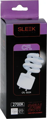 Miniatura 8 de foco 23 Watt T2, espiral, CFL, 2700K, 1300lm, base GU24 - Paquete de 4.