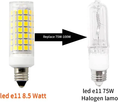 Miniatura 4 de Bombillas LED E11 completamente nuevas, 7 vatios, reemplazo de bombillas halógenas de 75W 100W, 720 lúmenes, blanco cálido 3000K JD T3 / T4 E11 mini