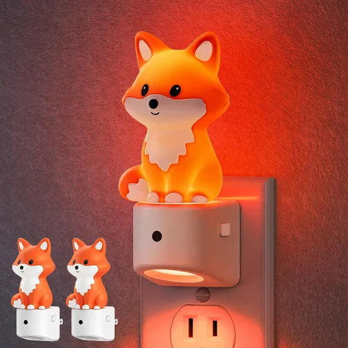 Miniatura 8 de Luces nocturnas de búho enchufables a la pared, bonita luz nocturna para niños, luz nocturna LED de 8 colores con sensor de atardecer a amanecer