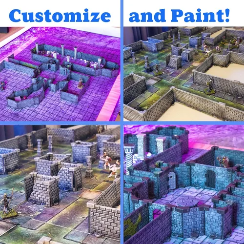 Miniatura 8 de Dirt Cheap Dungeons Adaptadores Diagonales Expansión TT RPG Terrain Building para Calabozos y Dragones, Pathfinder, Juegos de Guerra y mucho más