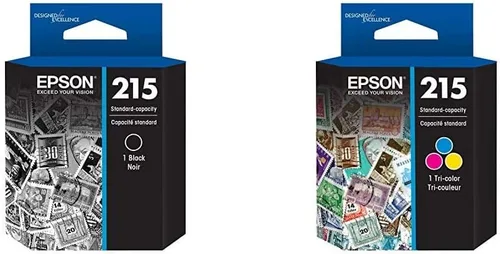 Epson T215 - Tinta de capacidad estándar negro -Cartucho (T215120-S) para determinadas impresoras de fuerza laboral T215 -Cartucho tricolor de