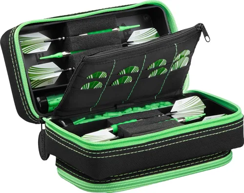 Miniatura 15 de Casemaster Plazma Pro - Estuche para 6 dardos suaves y de punta de acero, cuenta con gran bolsillo frontal para dispositivos móviles, tubos