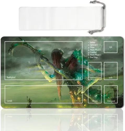 Miniatura 38 de Juego de mesa MTG Playmat Games Tamaño 60X35 cm CCG Compatible para TCG RPG CCG Play Mats (Ajani Steadfast-Zone)