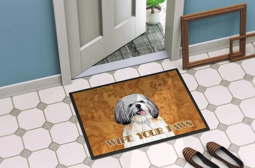 Miniatura 4 de Caroline's Treasures SC9128JMAT Shih Tzu Wipe Your Paws - Tapete para puerta delantera, 24 x 36 pulgadas, para interiores y exteriores