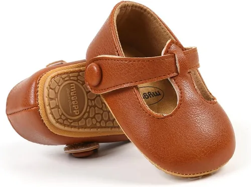 Miniatura 4 de COSANKIM Zapatos Mary Jane para bebé y niña, suela suave, con lazo, princesa, boda, antideslizantes, para bebé, para primera caminata, zapatos