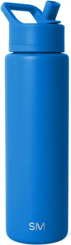 Miniatura 58 de Simple Modern botella de agua reutilizable con tapa con pajilla, de acero inoxidable con aislamiento al vacío, para gimnasio, viajes y deportes