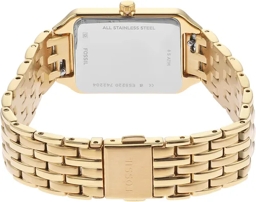 Miniatura 3 de Fossil Womens Raquel Quartz Rectangular Watch with Stainless Steel or Leather Strap