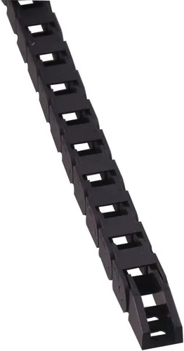 Miniatura 3 de 0.394 x 0.394 in tipo semi cerrado de plástico de remolque CNC máquina herramienta cable portador cadena de arrastre anidado negro