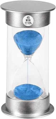 Miniatura 38 de Temporizador de arena de 1 minuto, reloj de arena de plástico de 1 minuto, reloj de arena pequeño de un minuto, temporizador de cristal de arena Azul