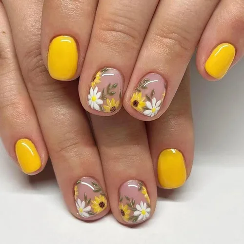 Miniatura 13 de Uñas postizas cortas a presión, uñas acrílicas cuadradas, coloridas de cobertura completa, uñas adhesivas brillantes en líneas, uñas reutilizables
