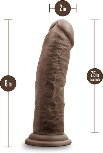Miniatura 3 de Blush Dr. Skin - Juguetes sexuales para adultos – Dr. Shepherd Consolador de chocolate de silicona de 8 pulgadas – Polla gruesa curada con platino