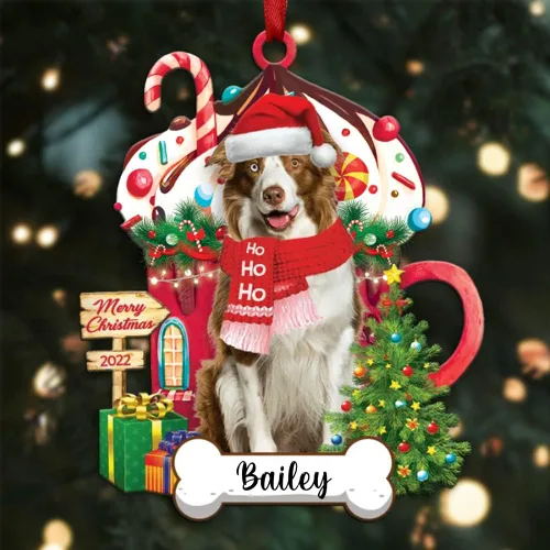 Miniatura 130 de Amantes de los perros de Navidad – Navidad de perros disponibles para muchos perros Shi Tzu – Adorno con forma personalizada, adorno de Navidad