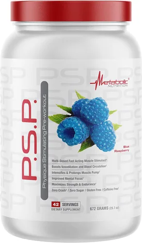 Miniatura 7 de Metabolic Nutrition P.S.P. Físico estimulante preentrenamiento 23.70 oz sin azúcar sin cafeína (ponche de fruta)