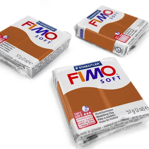 FIMO Arcilla para modelar horno de polímero suave, colores más populares, 2.01 oz, juego de 3 unidades, color caramelo