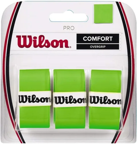 WILSON Sporting Goods Pro Overgrip - Agarre de tenis - Cuchilla, verde, paquete de 3 (WRZ470810)