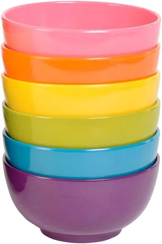 French Bull Mini Cuencos de Melamina, Juego de 6 Piezas, Cuenco Pequeño para Servir – Aperitivos, Condimentos, Salsas, Postres, Helado – A Prueba de